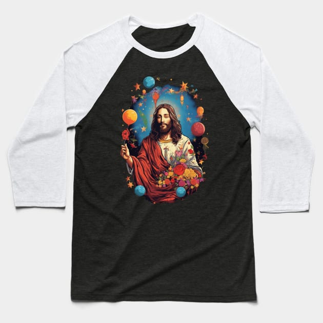 Jesus Birthday Boy Baseball T-Shirt by DarkSideRunners